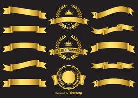 Gold Vector Banners