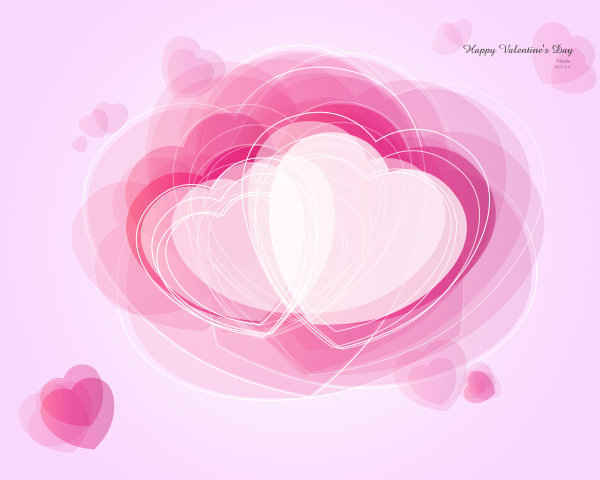 Abstract Background With Pink Hearts