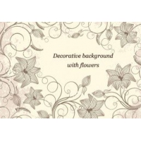 Decorative Background With Flowers Vector Art