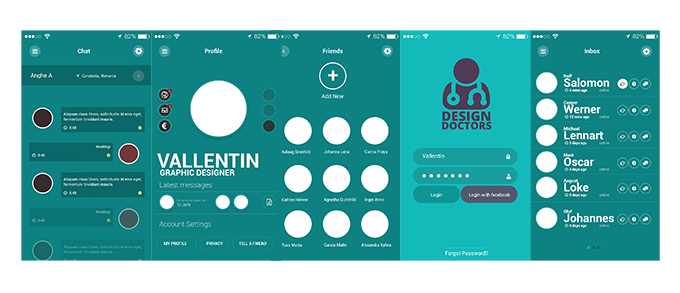 Social UI App PSD - Design Doctors
