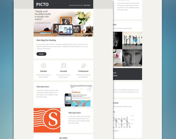 Picto Email PSD Theme