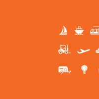 18 Transport Travel Vector Icons Set