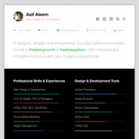 Free One Page Web Resume Template