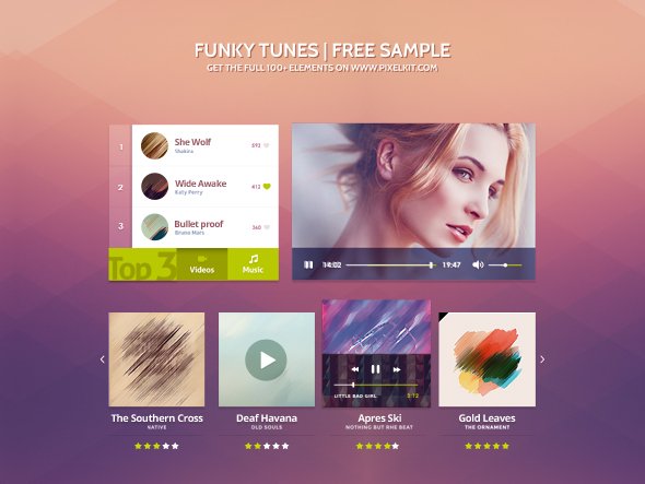 Funky Tunes UI Kit