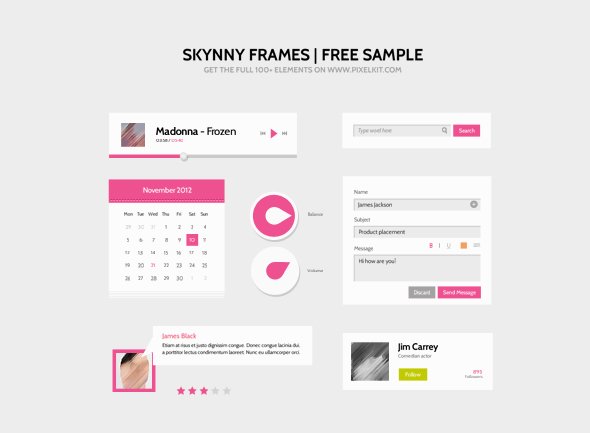 Skinny Frames UI Kit