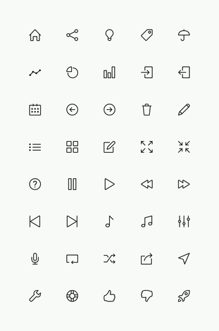 Simple Line Icons Set Vol.2