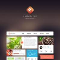 Flattastic Flat User Interface Kit PSD