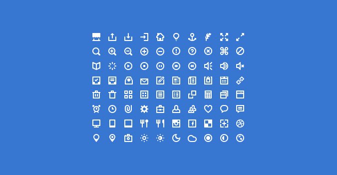80 Mini Icons (PSD + Icon Font)