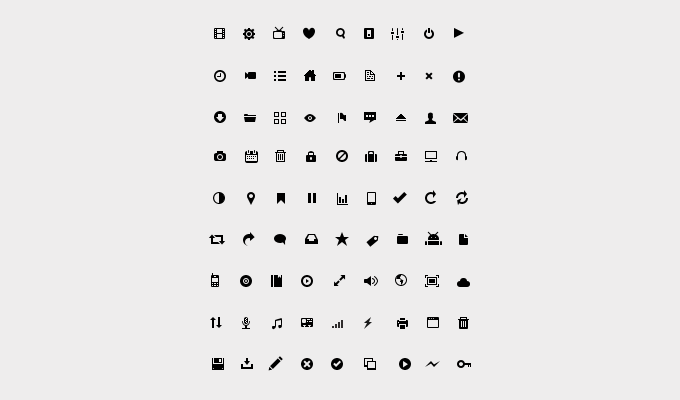 81 Glyph Icon Set