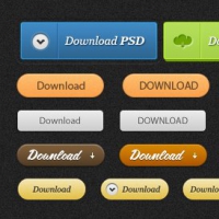 Download Buttons PSD