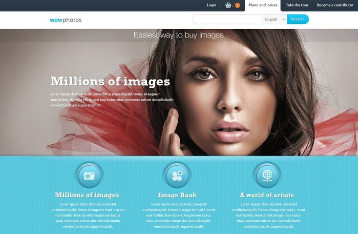 Sell Photos Online Free PSD Template