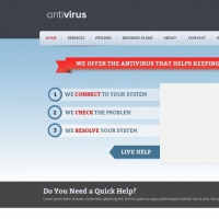 Antivirus Company Free PSD Template