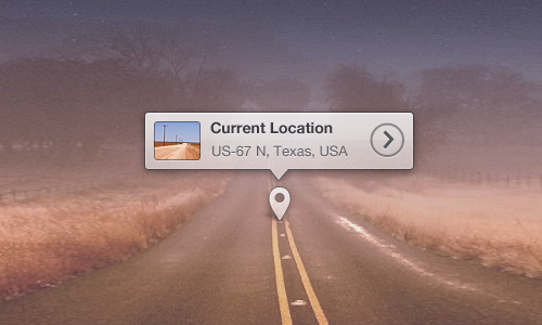 Location Popup Tool Tip PSD