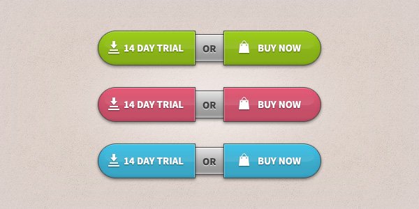 Trial-Buy Buttons (PSD)