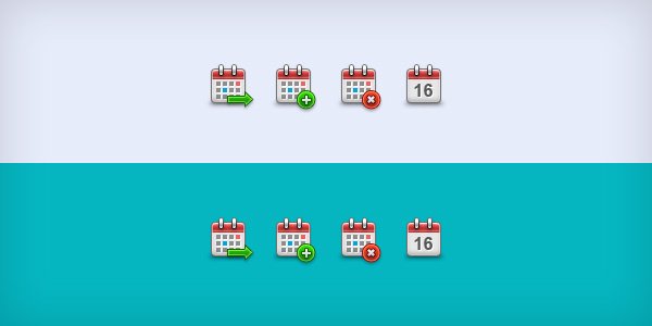Small Calendar Icons (PSD & PNG)