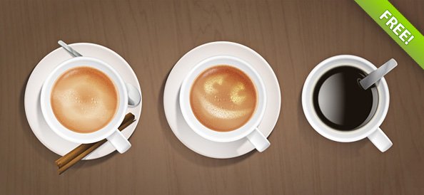 Coffee Cups PSD Graphic