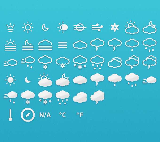 Meteocons - Icons + Fonts