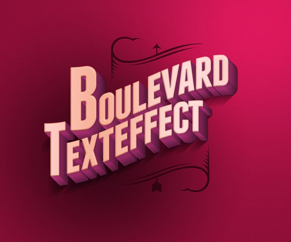 Psd Boulevard Retro Text Effecto