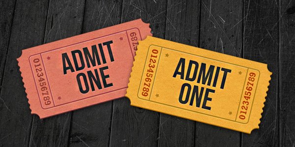Admit-One Ticket Icons (PSD)