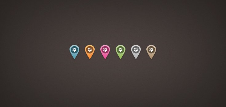 Map Location Pins (PSD)