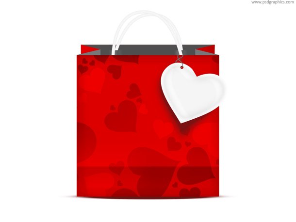 Valentine’s Day Shopping Bag (PSD)