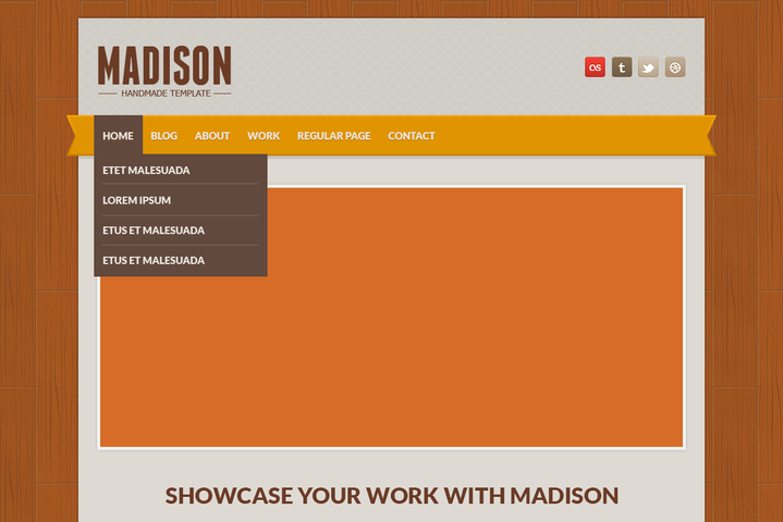 Madison Free PSD Template