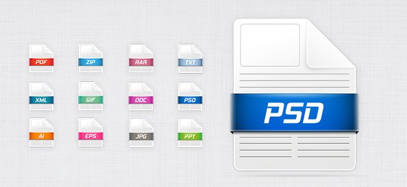 12 Free PSD File Icons