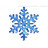 Blue Snowflake Icon (PSD)