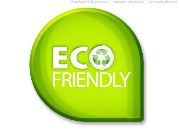 Green Eco Friendly Sign (PSD)