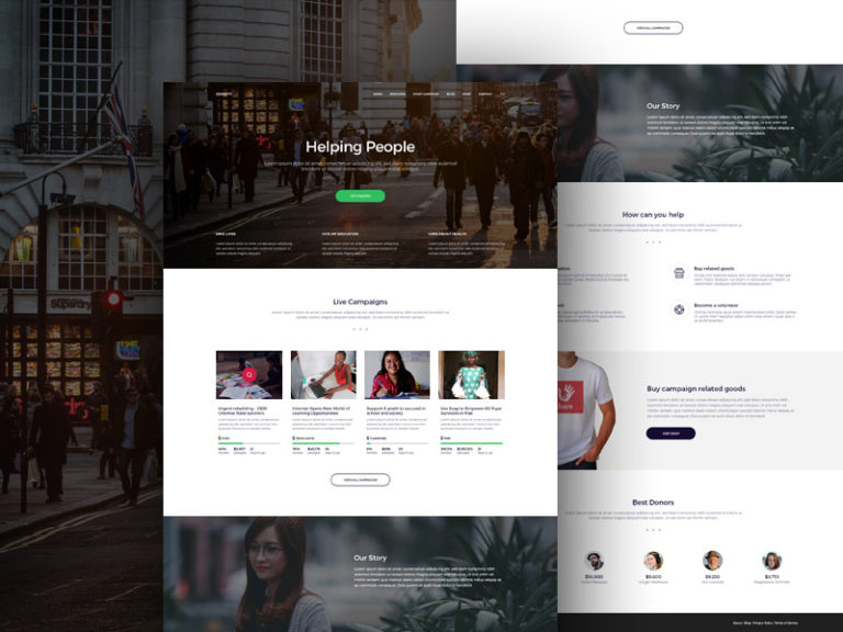 Charity Organisations Website Template Free