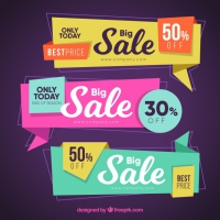 Sale Origami Banners