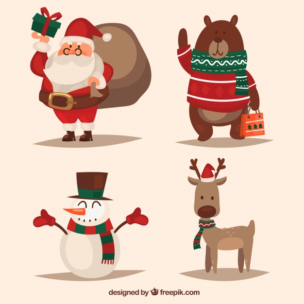 Set Of Christmas Characters