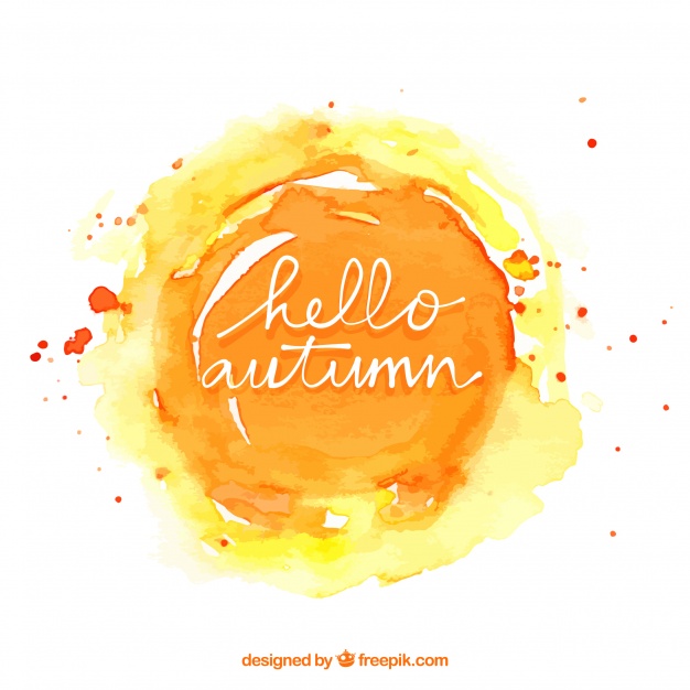 Watercolor Autumn Background 