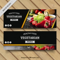 Vegetarian Food Banners 