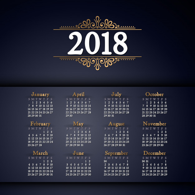 2018 Calendar 