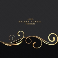 Luxury Golden Floral Background