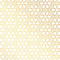 Golden Pattern With Floral Shapes