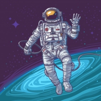 Vector Illustration Cosmonaut
