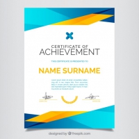 Certificate Of Achievement, Full Color