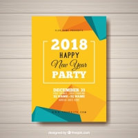 New Year's Party Abstract Poster