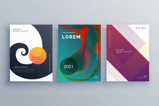 Abstract Business Brochure Design Set