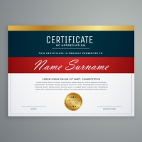 Elegant Certificate Template Design Vector