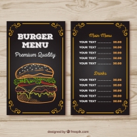 Burger Menu Chalk Design