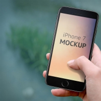 Iphone 7 Mockup On Hand Template