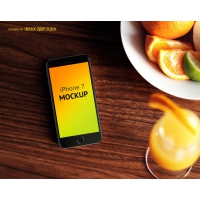 Iphone 7 Mockup With Food