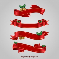 Pack Of Christmas Decorative Ribbons