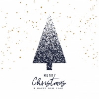 Creative Christmas Tree Design Made With Dots