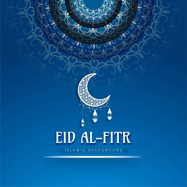 Eid Al Fitr Blue Background