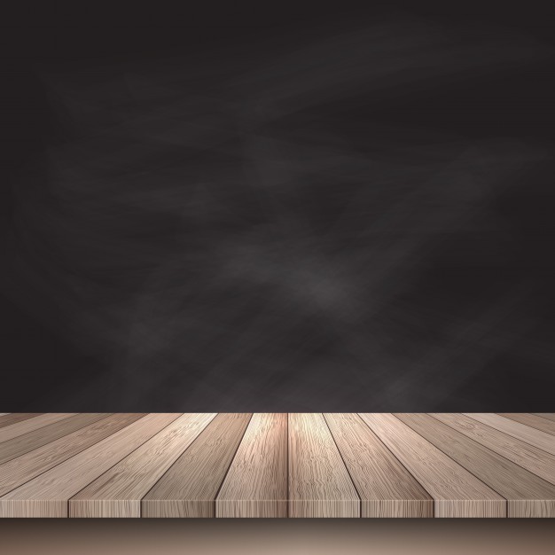 Wooden Table On A Black Background