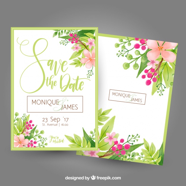 Bachelorette Card With Flowers And Leaves